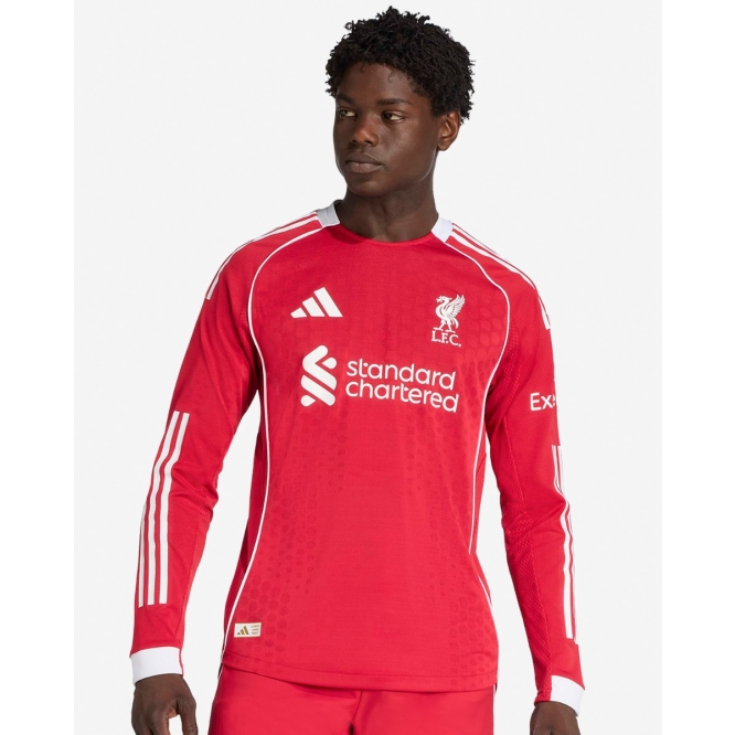 Liverpool Fan Shop - Buy lfc adidas mens 2526 authentic home long sleeve jersey Liverpool Kits